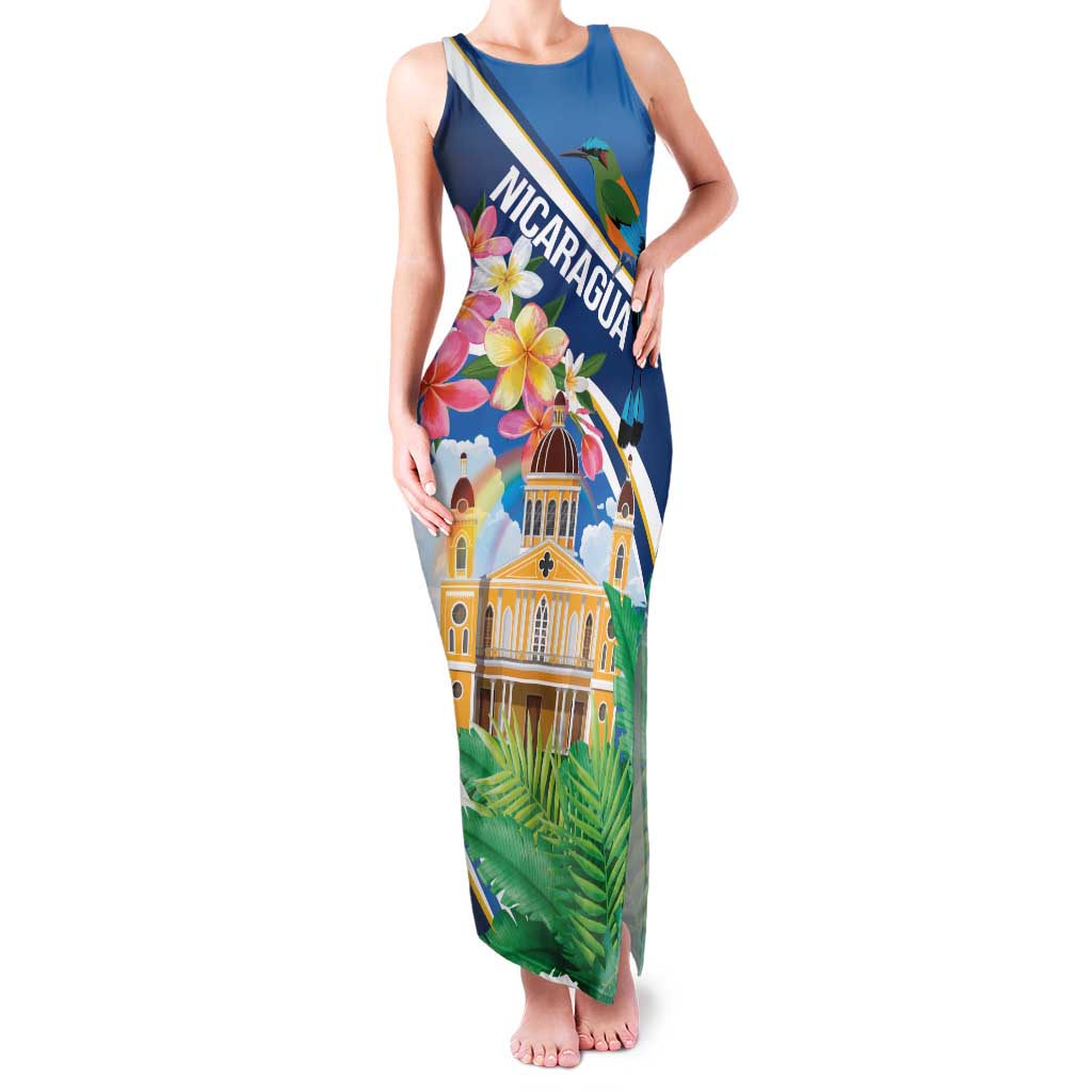 Nicaragua Granada Personalized Family Matching Tank Maxi Dress and Hawaiian Shirt Viva Nica - Wonder Print Shop