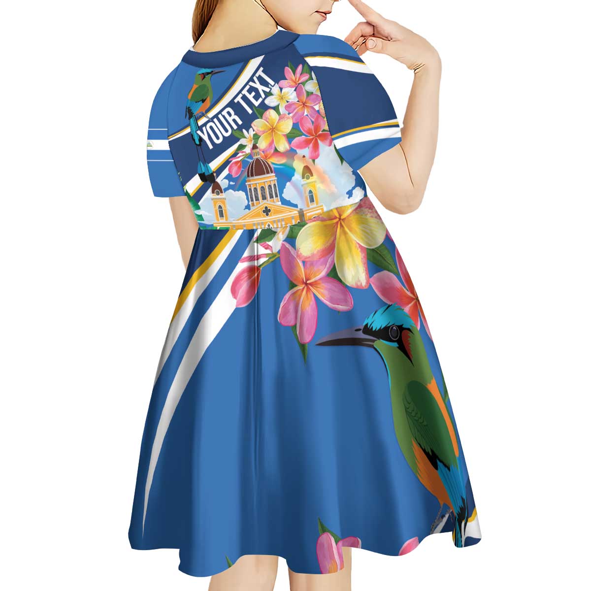 Nicaragua Granada Personalized Kid Short Sleeve Dress Viva Nica - Wonder Print Shop