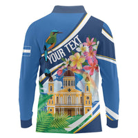 Nicaragua Granada Personalized Long Sleeve Polo Shirt Viva Nica - Wonder Print Shop