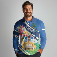 Nicaragua Granada Personalized Long Sleeve Polo Shirt Viva Nica - Wonder Print Shop