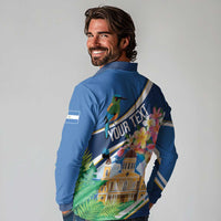Nicaragua Granada Personalized Long Sleeve Polo Shirt Viva Nica - Wonder Print Shop