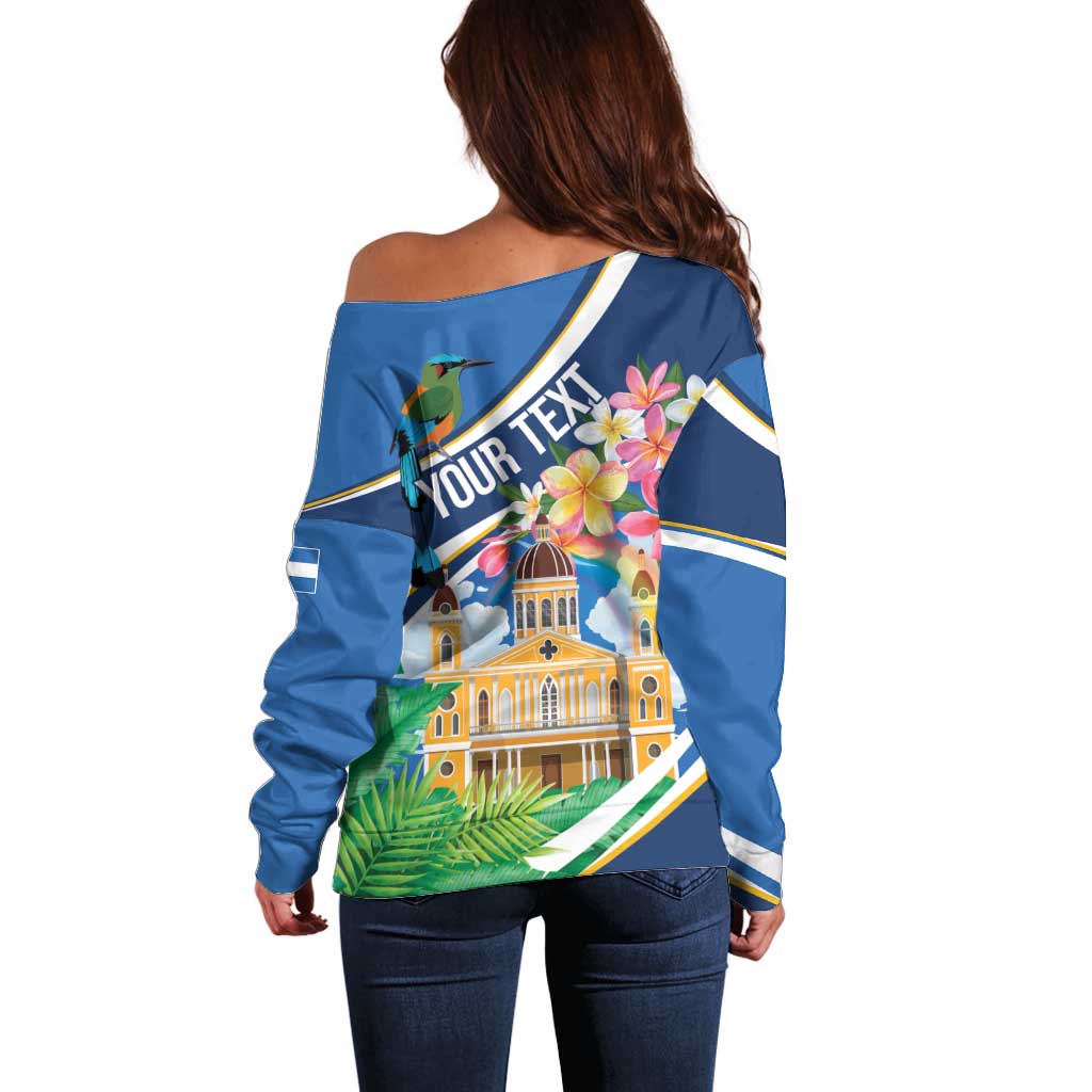 Nicaragua Granada Personalized Off Shoulder Sweater Viva Nica - Wonder Print Shop