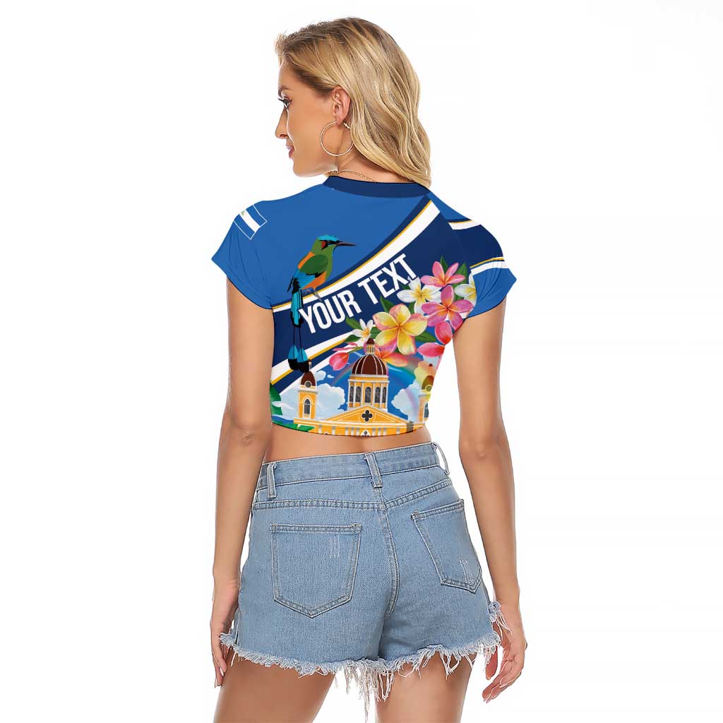 Nicaragua Granada Personalized Raglan Cropped T Shirt Viva Nica - Wonder Print Shop