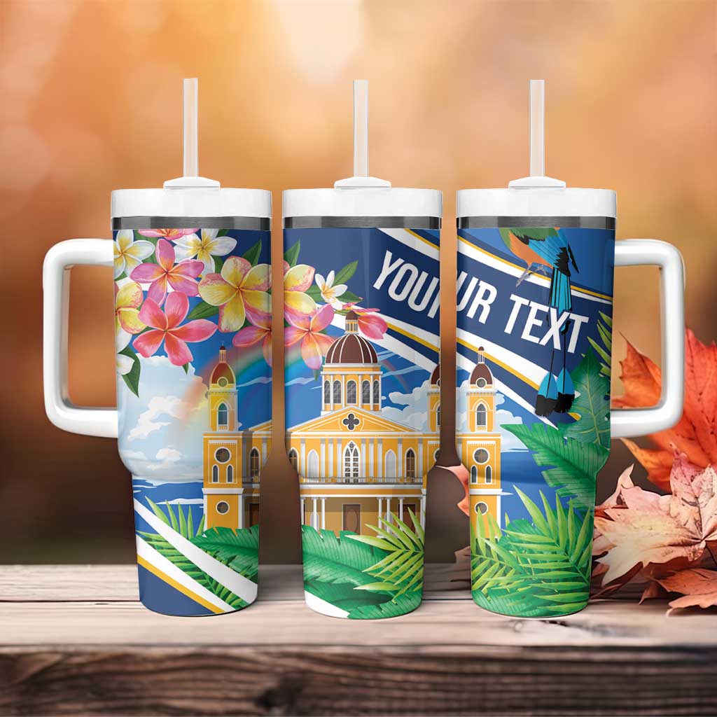 Nicaragua Granada Personalized Tumbler With Handle Viva Nica - Wonder Print Shop