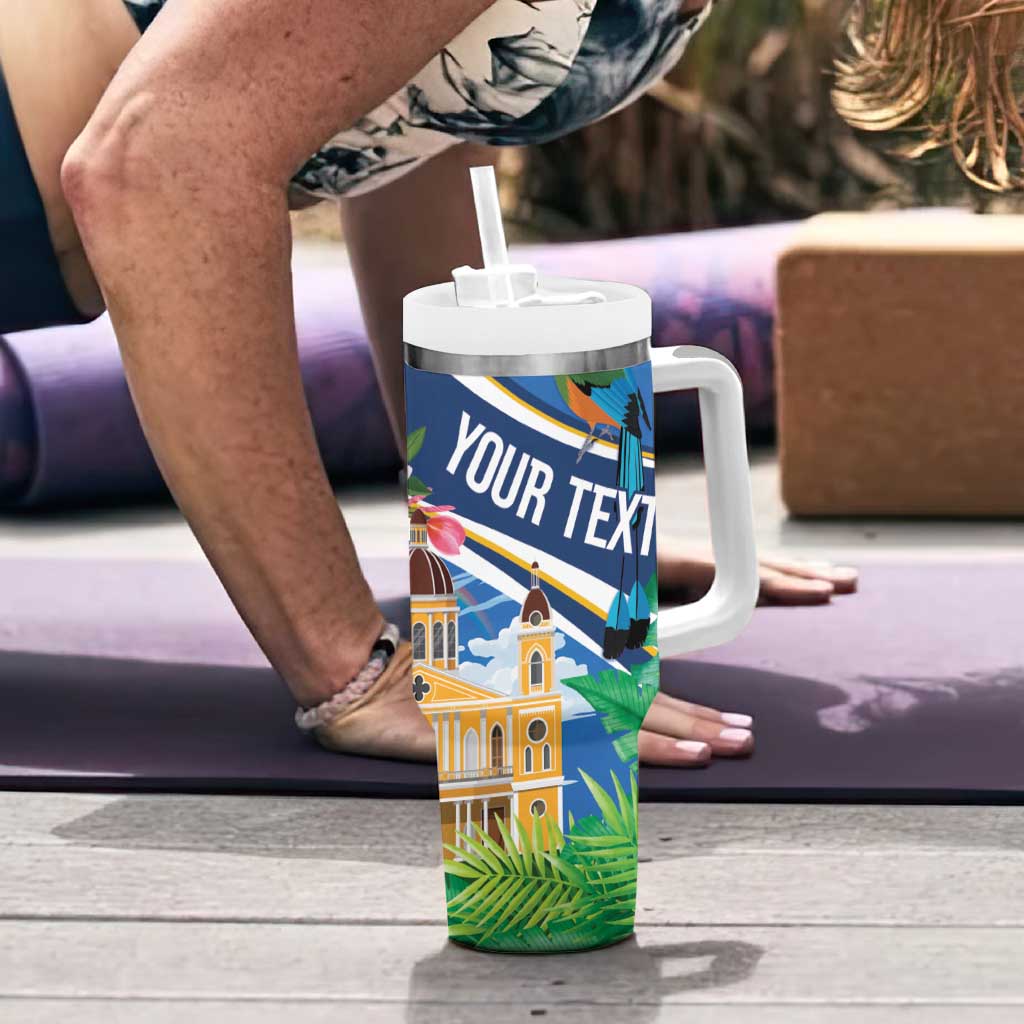 Nicaragua Granada Personalized Tumbler With Handle Viva Nica - Wonder Print Shop