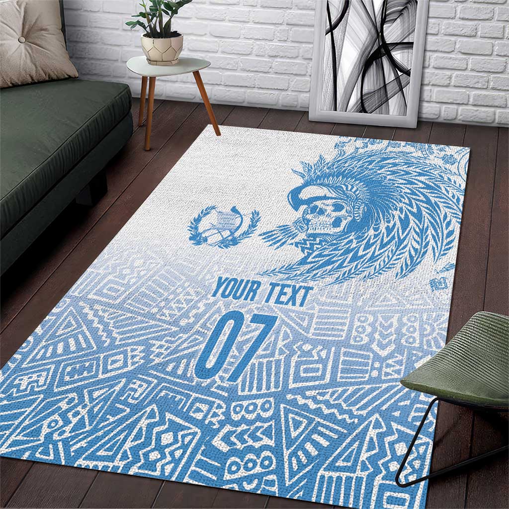 Guatemala Personalized Area Rug Mayan Warrior - Wonder Print Shop