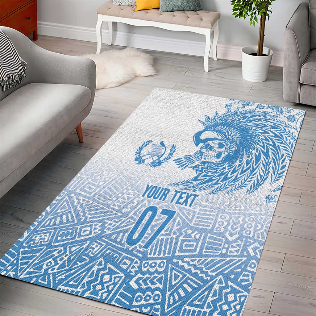 Guatemala Personalized Area Rug Mayan Warrior - Wonder Print Shop