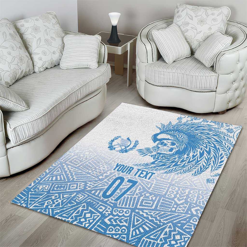 Guatemala Personalized Area Rug Mayan Warrior - Wonder Print Shop