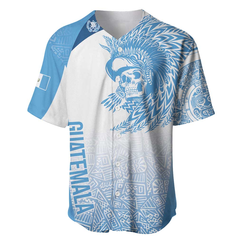 Guatemala Personalized Baseball Jersey Mayan Warrior - Wonder Print Shop