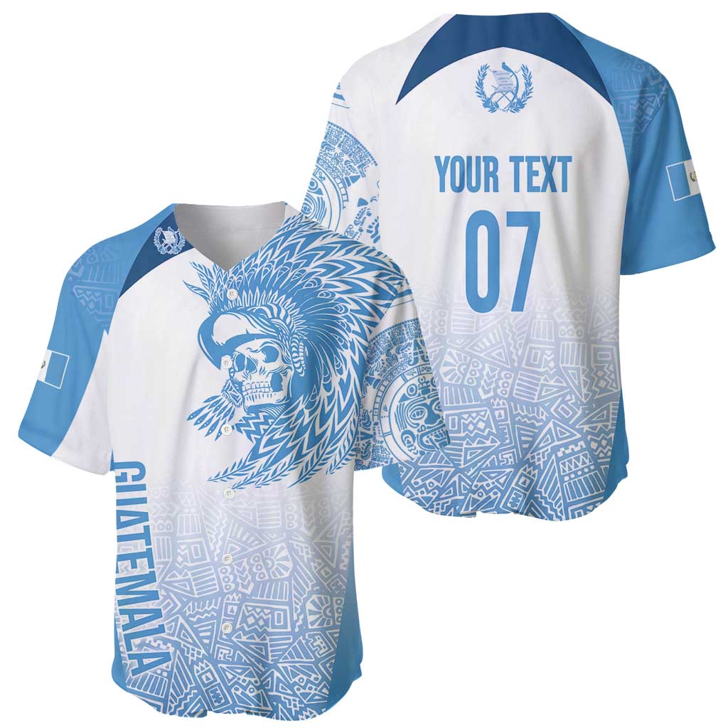 Guatemala Personalized Baseball Jersey Mayan Warrior - Wonder Print Shop