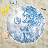 Guatemala Personalized Beach Blanket Mayan Warrior - Wonder Print Shop