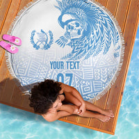 Guatemala Personalized Beach Blanket Mayan Warrior - Wonder Print Shop