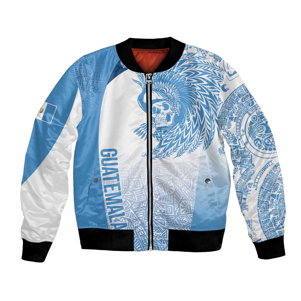 Guatemala Personalized Bomber Jacket Mayan Warrior - Wonder Print Shop