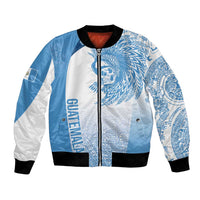 Guatemala Personalized Bomber Jacket Mayan Warrior - Wonder Print Shop