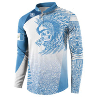 Guatemala Personalized Button Sweatshirt Mayan Warrior - Wonder Print Shop