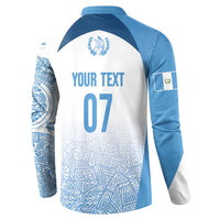 Guatemala Personalized Button Sweatshirt Mayan Warrior - Wonder Print Shop