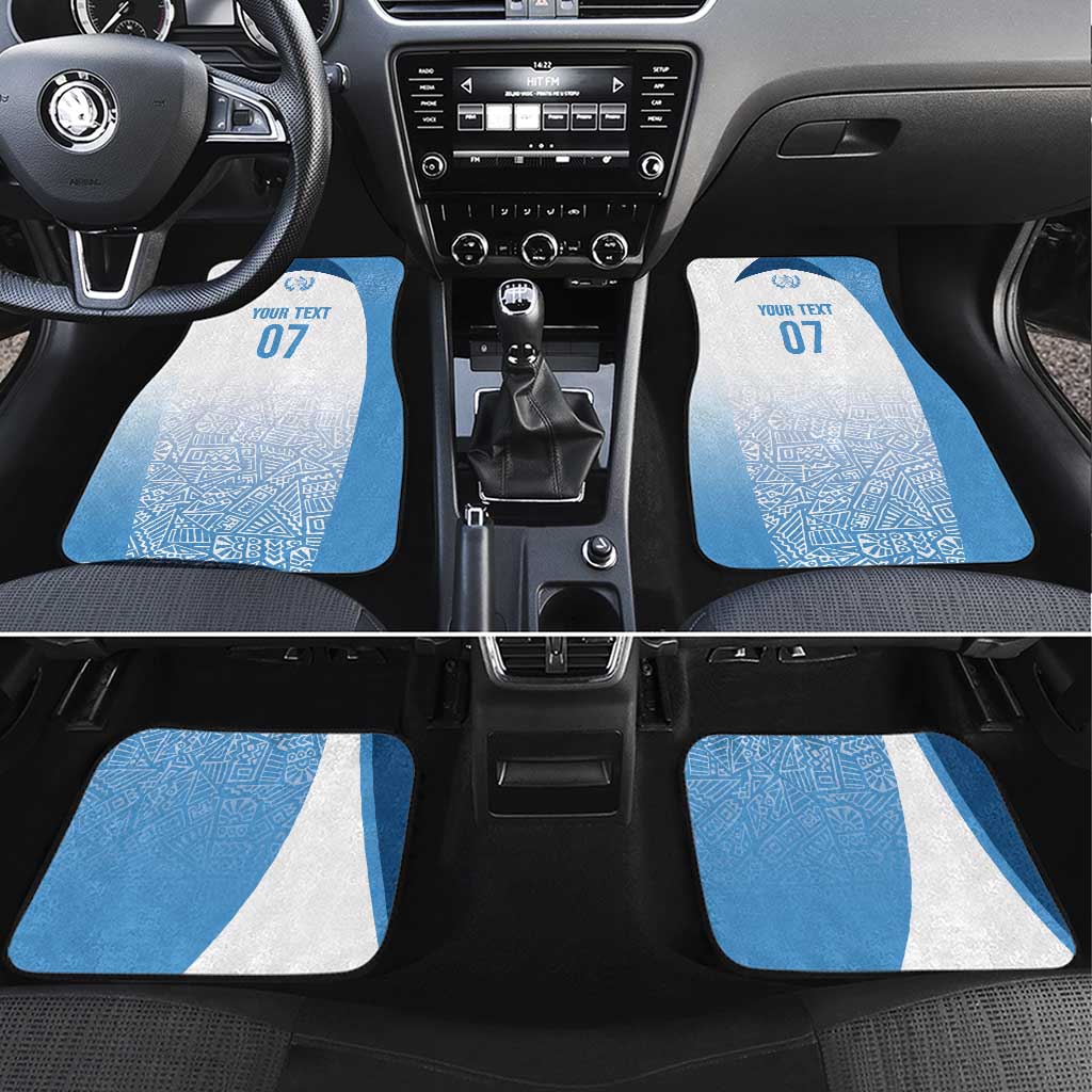 Guatemala Personalized Car Mats Mayan Warrior - Wonder Print Shop