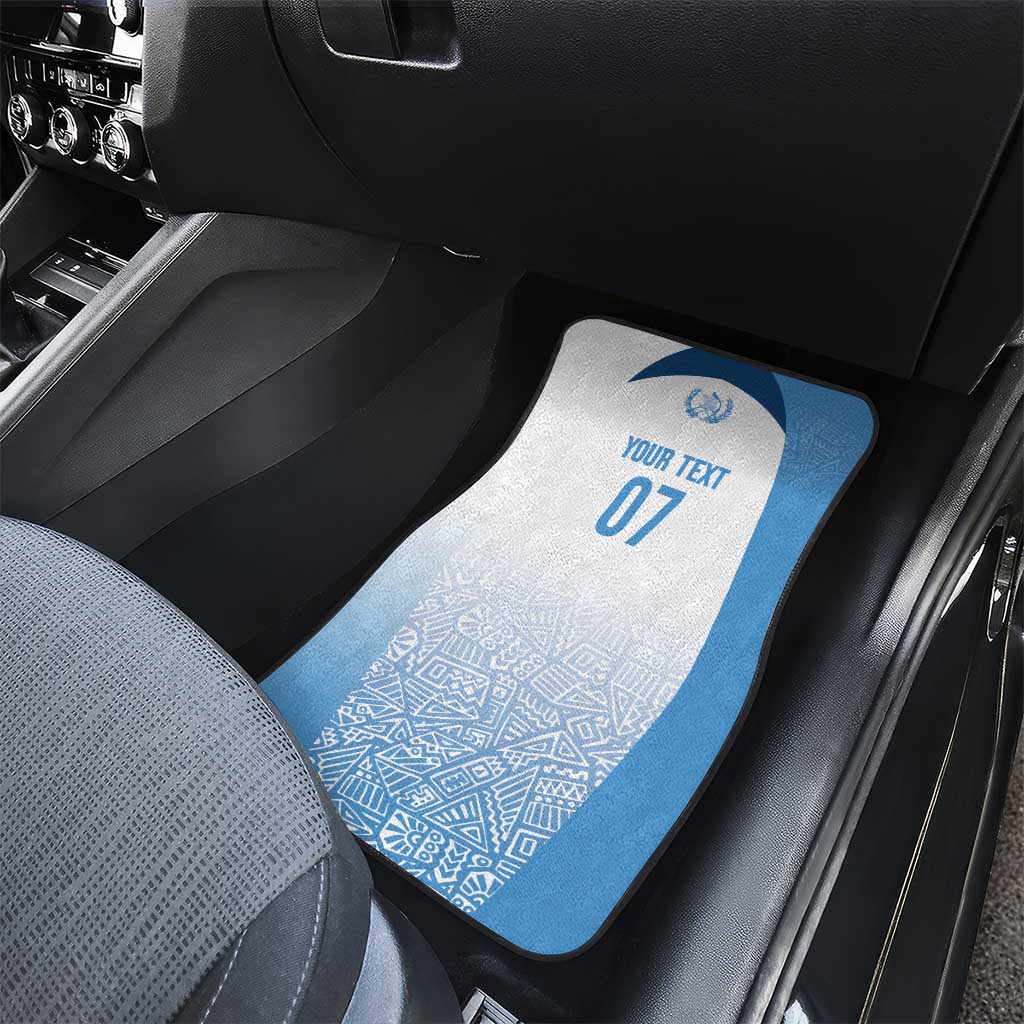 Guatemala Personalized Car Mats Mayan Warrior - Wonder Print Shop