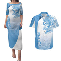 Guatemala Personalized Couples Matching Puletasi and Hawaiian Shirt Mayan Warrior - Wonder Print Shop