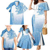 Guatemala Personalized Family Matching Mermaid Dress and Hawaiian Shirt Mayan Warrior - Wonder Print Shop