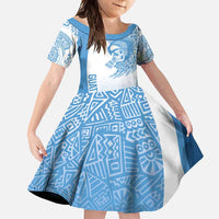 Guatemala Personalized Family Matching Off Shoulder Maxi Dress and Hawaiian Shirt Mayan Warrior - Wonder Print Shop