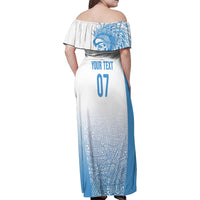 Guatemala Personalized Family Matching Off Shoulder Maxi Dress and Hawaiian Shirt Mayan Warrior - Wonder Print Shop