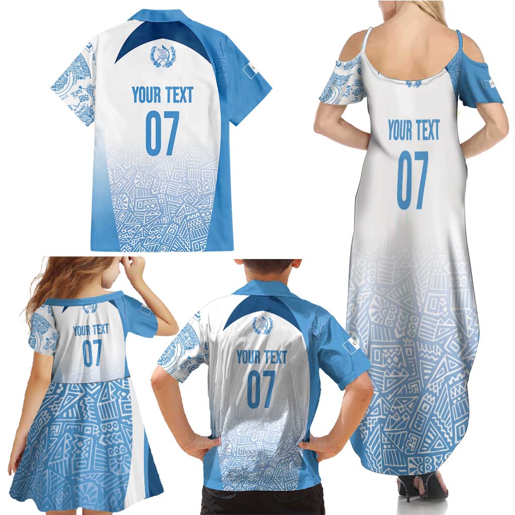 Guatemala Personalized Family Matching Summer Maxi Dress and Hawaiian Shirt Mayan Warrior - Wonder Print Shop