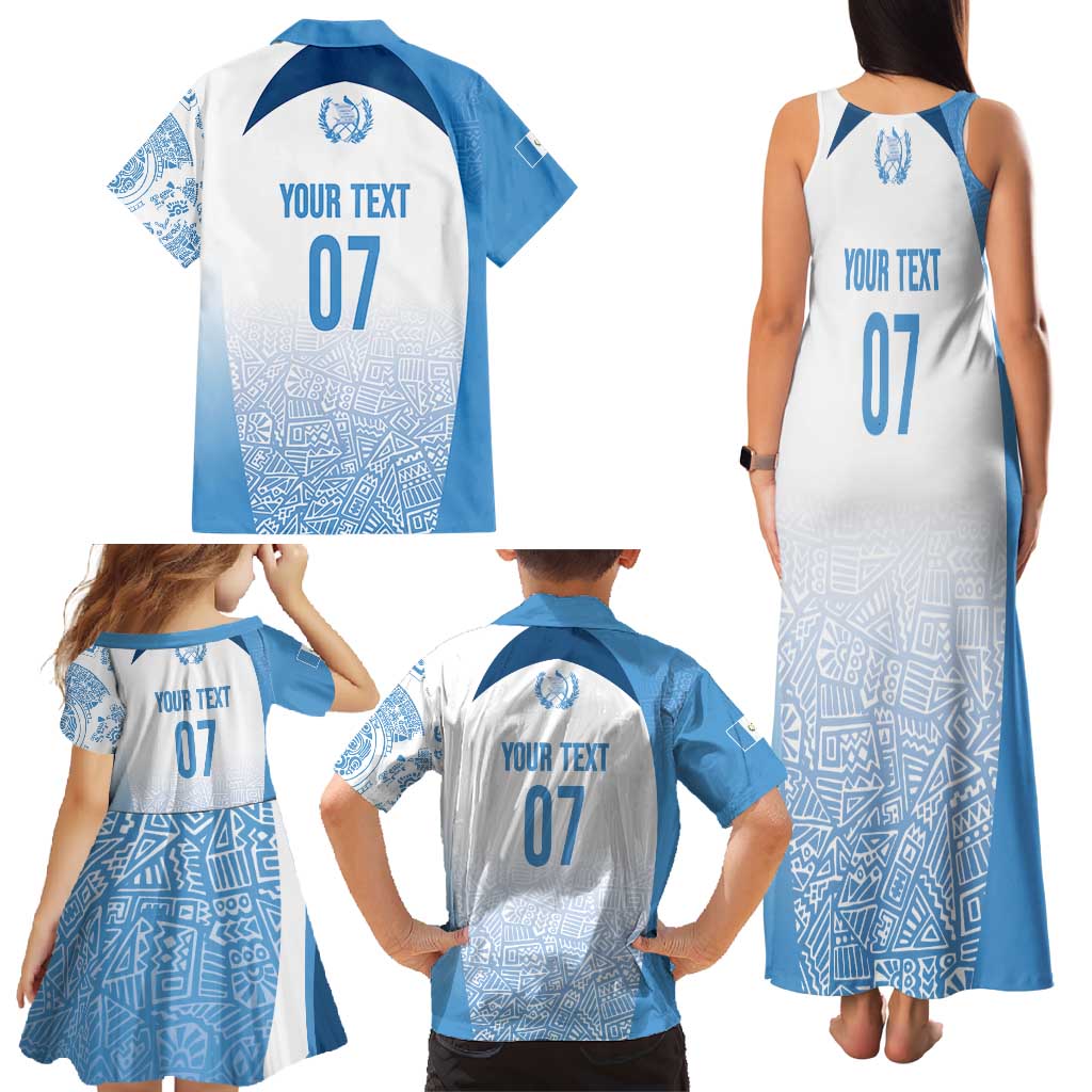 Guatemala Personalized Family Matching Tank Maxi Dress and Hawaiian Shirt Mayan Warrior - Wonder Print Shop