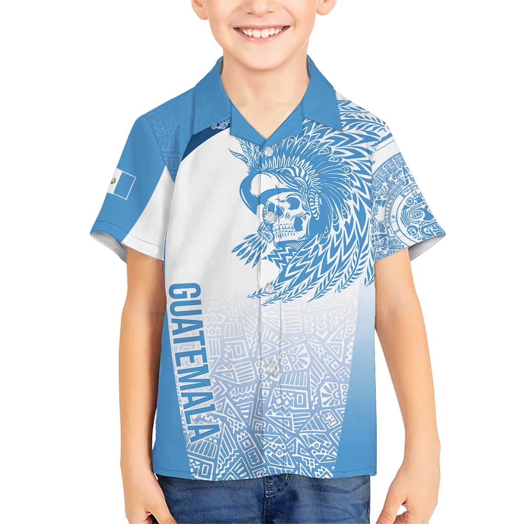 Guatemala Personalized Kid Hawaiian Shirt Mayan Warrior - Wonder Print Shop