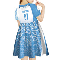 Guatemala Personalized Kid Short Sleeve Dress Mayan Warrior - Wonder Print Shop