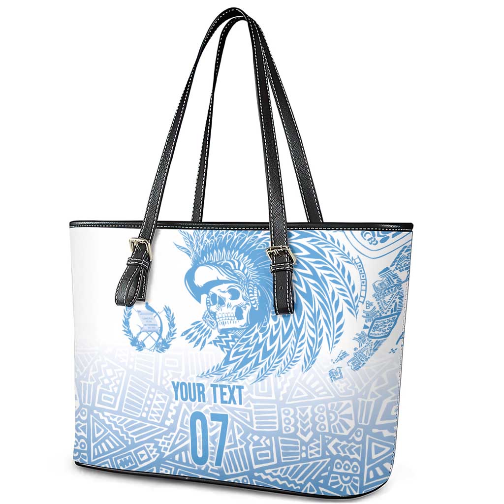 Guatemala Personalized Leather Tote Bag Mayan Warrior - Wonder Print Shop