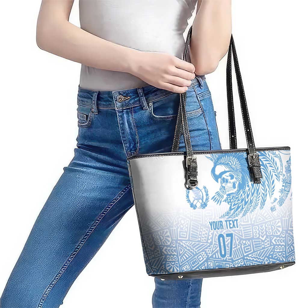 Guatemala Personalized Leather Tote Bag Mayan Warrior - Wonder Print Shop