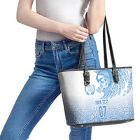 Guatemala Personalized Leather Tote Bag Mayan Warrior - Wonder Print Shop