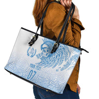 Guatemala Personalized Leather Tote Bag Mayan Warrior - Wonder Print Shop
