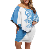 Guatemala Personalized Off Shoulder Short Dress Mayan Warrior - Wonder Print Shop