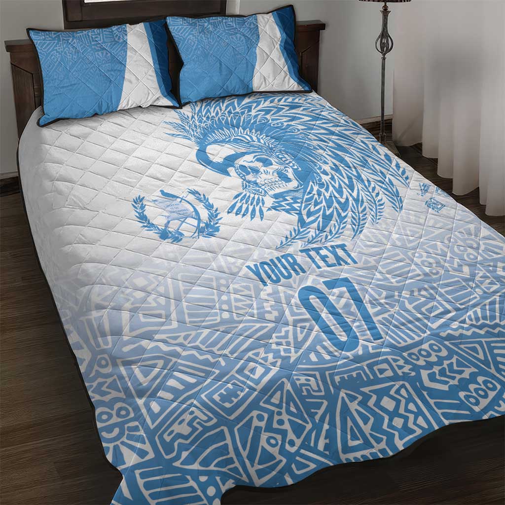 Guatemala Personalized Quilt Bed Set Mayan Warrior - Wonder Print Shop
