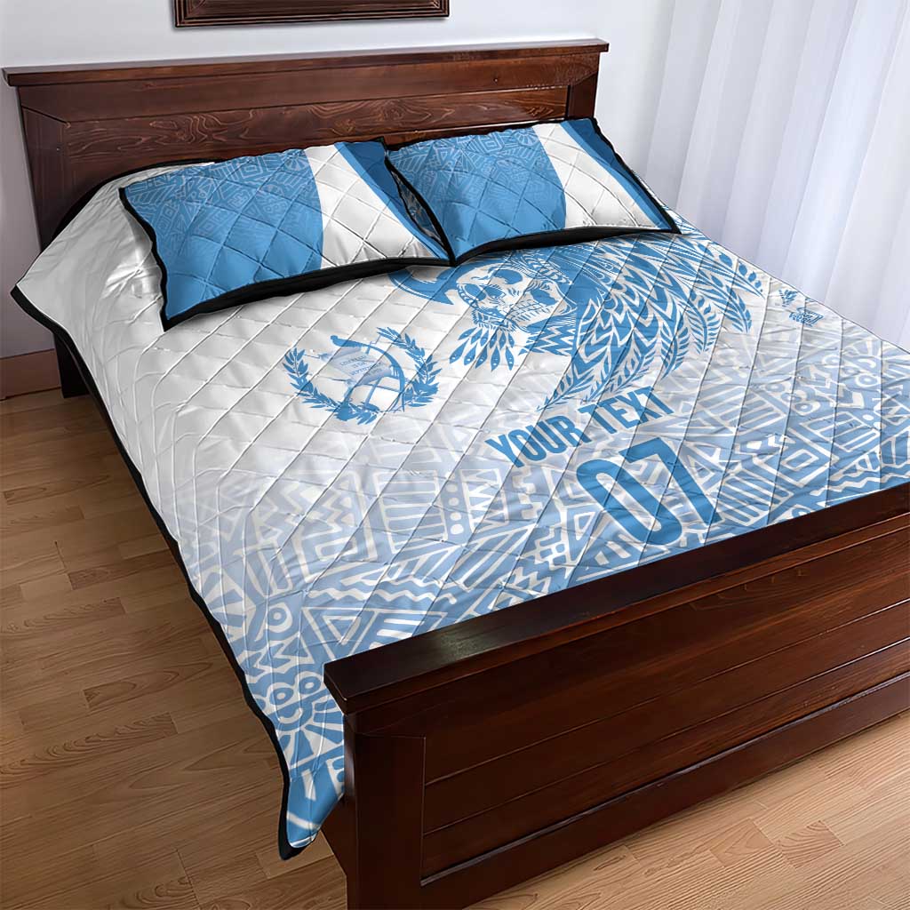 Guatemala Personalized Quilt Bed Set Mayan Warrior - Wonder Print Shop