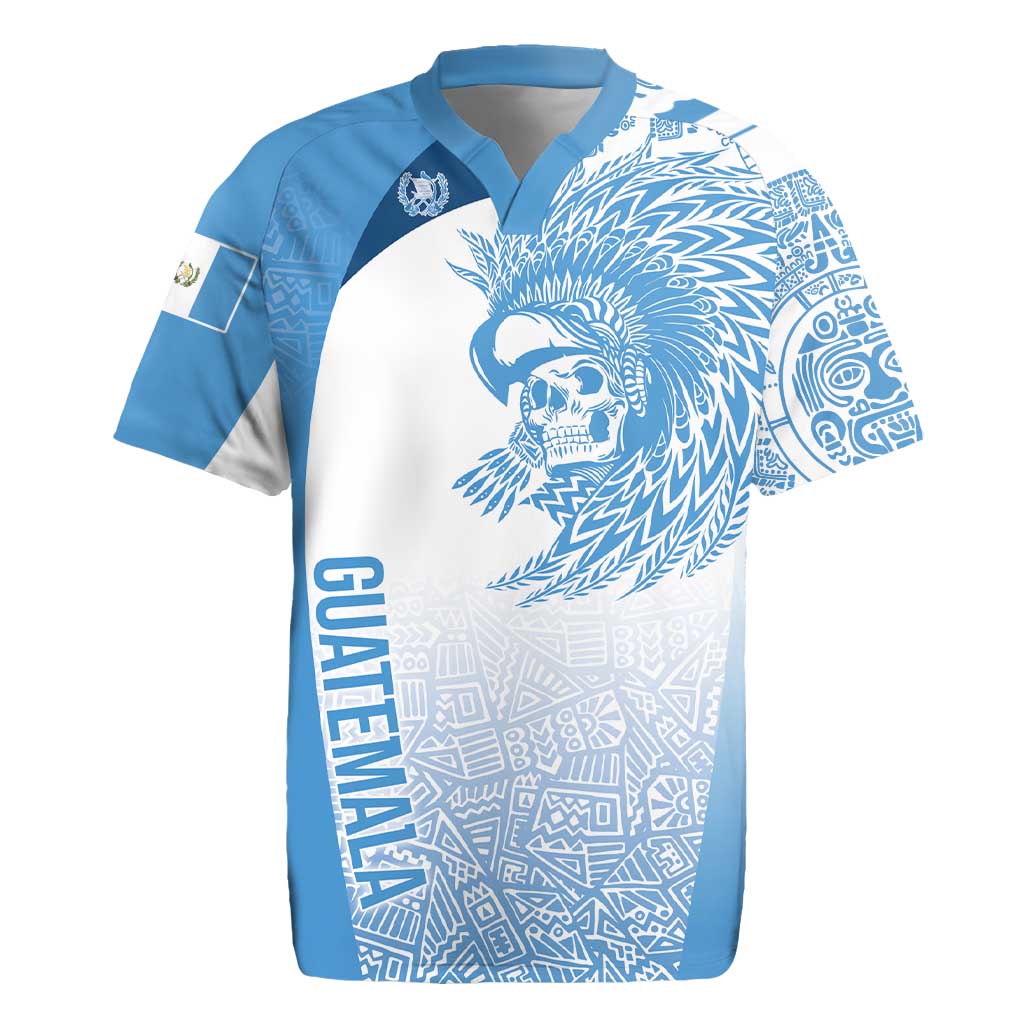 Guatemala Personalized Rugby Jersey Mayan Warrior - Wonder Print Shop