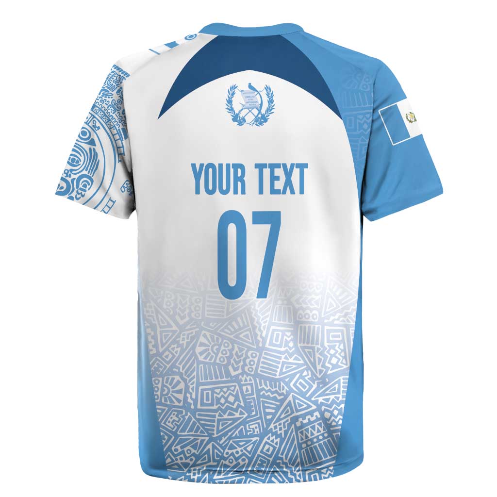 Guatemala Personalized Rugby Jersey Mayan Warrior - Wonder Print Shop
