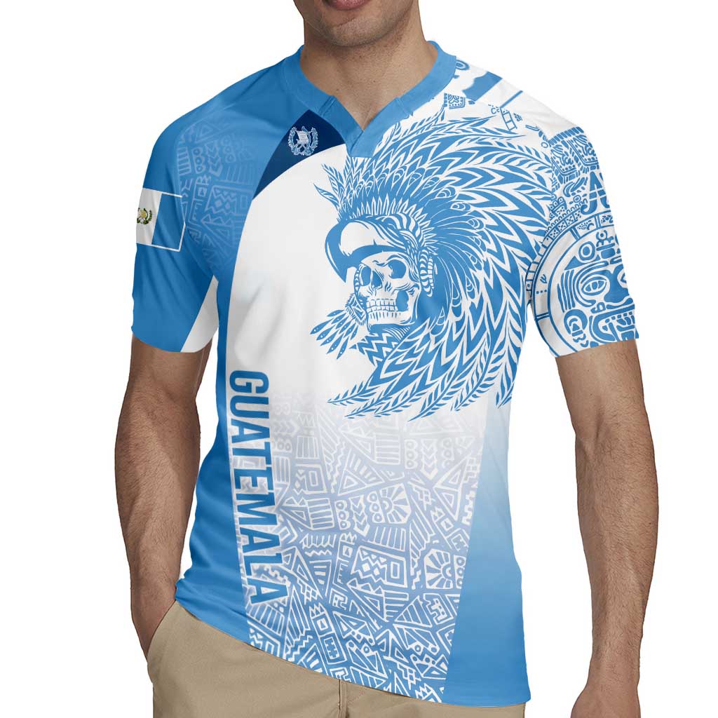 Guatemala Personalized Rugby Jersey Mayan Warrior - Wonder Print Shop