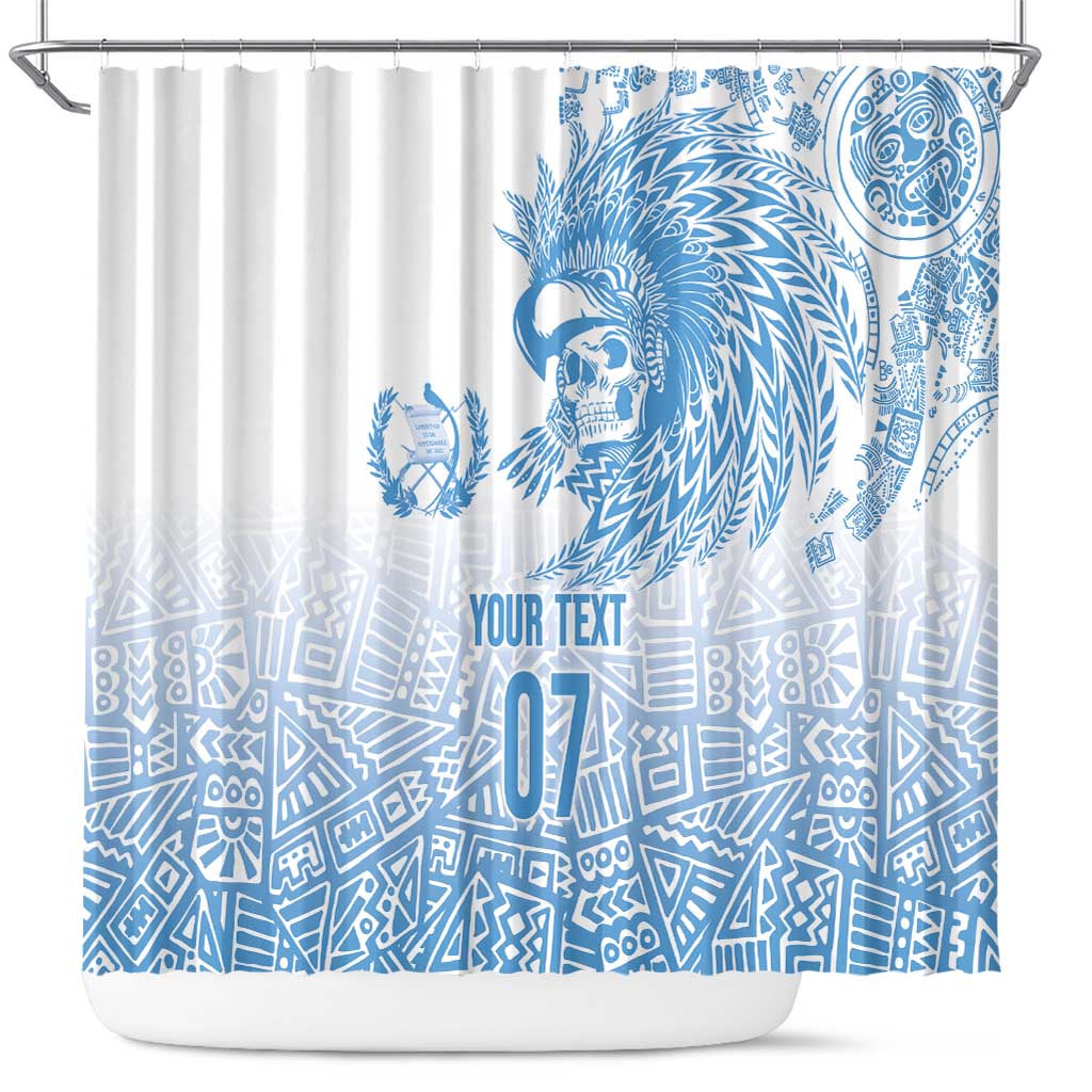 Guatemala Personalized Shower Curtain Mayan Warrior - Wonder Print Shop