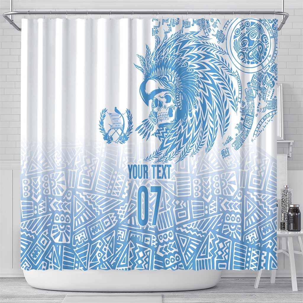 Guatemala Personalized Shower Curtain Mayan Warrior - Wonder Print Shop