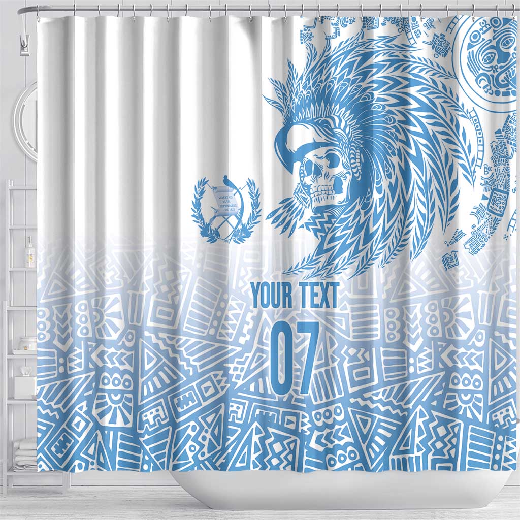 Guatemala Personalized Shower Curtain Mayan Warrior - Wonder Print Shop