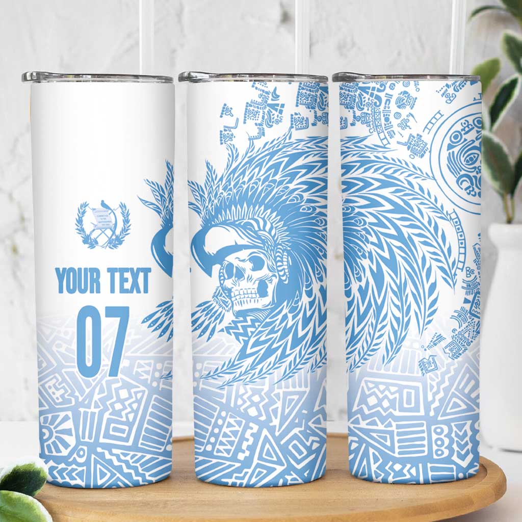 Guatemala Personalized Skinny Tumbler Mayan Warrior - Wonder Print Shop