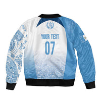 Guatemala Personalized Sleeve Zip Bomber Jacket Mayan Warrior - Wonder Print Shop