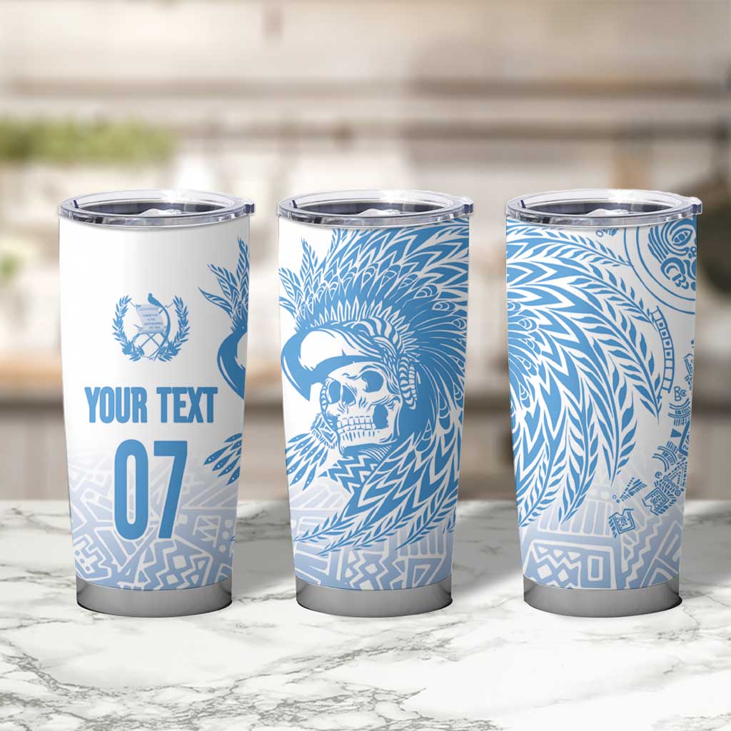 Guatemala Personalized Tumbler Cup Mayan Warrior - Wonder Print Shop