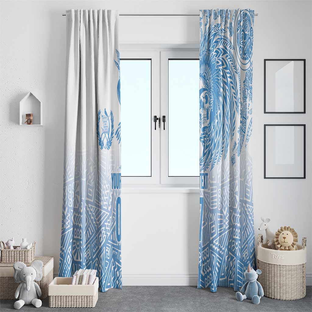 Guatemala Personalized Window Curtain Mayan Warrior - Wonder Print Shop