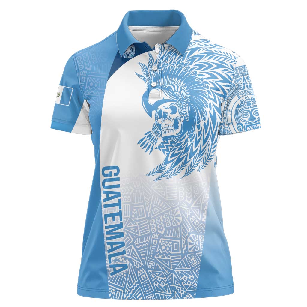 Guatemala Personalized Women Polo Shirt Mayan Warrior - Wonder Print Shop