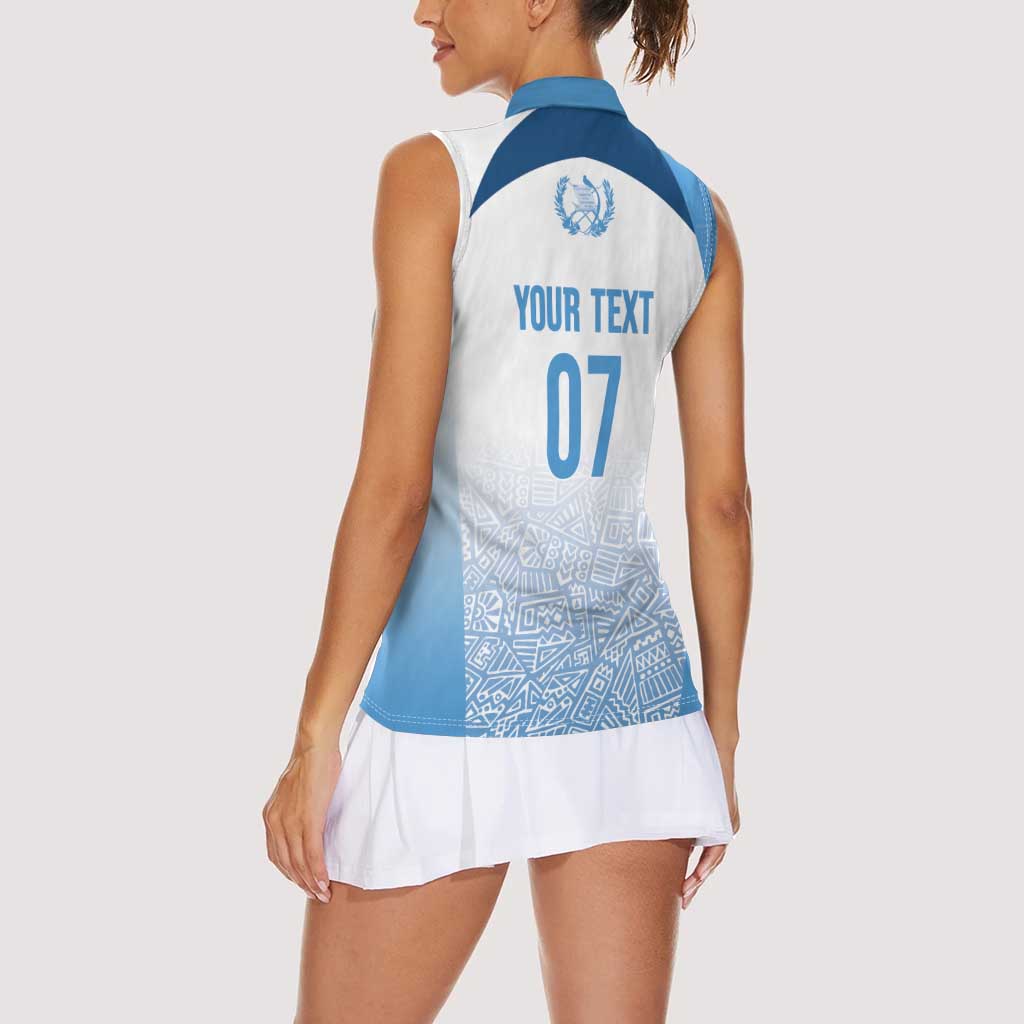 Guatemala Personalized Women Sleeveless Polo Shirt Mayan Warrior - Wonder Print Shop