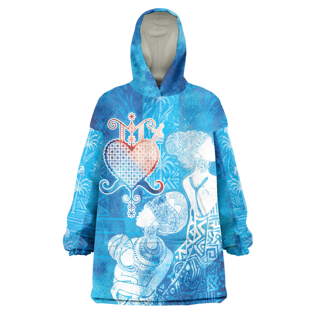 Afro Erzulie Dantor Veve Kid Wearable Blanket Hoodie Mother Goddess